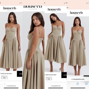 House of CB SAMARIA TAUPE CORSET SUN DRESS